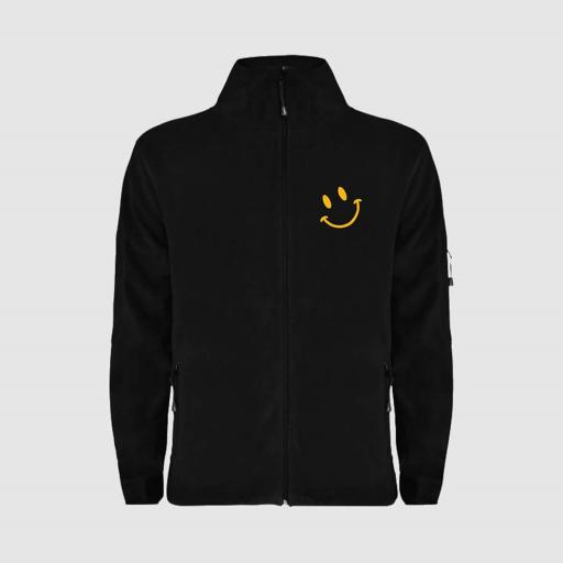 Chaqueta Polar "Empujando Sonrisas" - Color negro