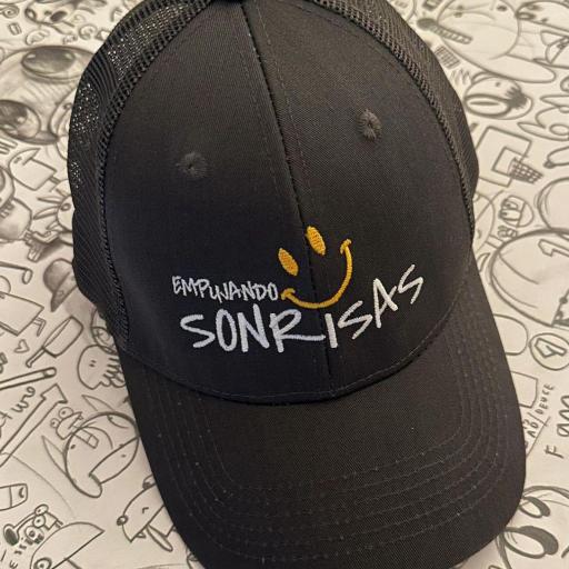 Gorra niños trucker color negro mod. Empujando Sonrisas [1]
