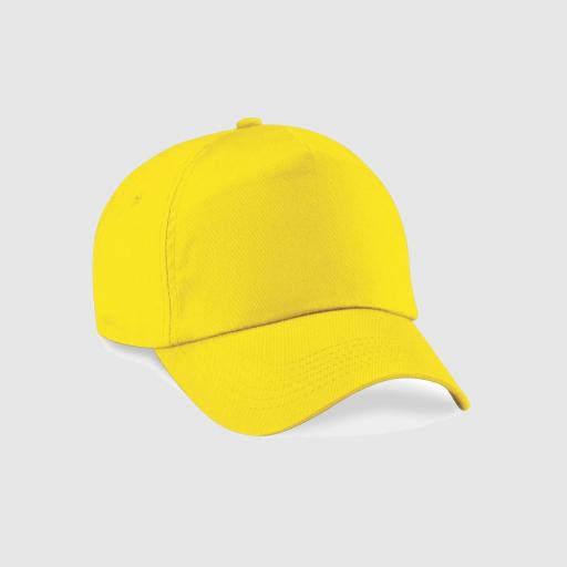 Gorra clásica junior "personalizada texto" color amarillo