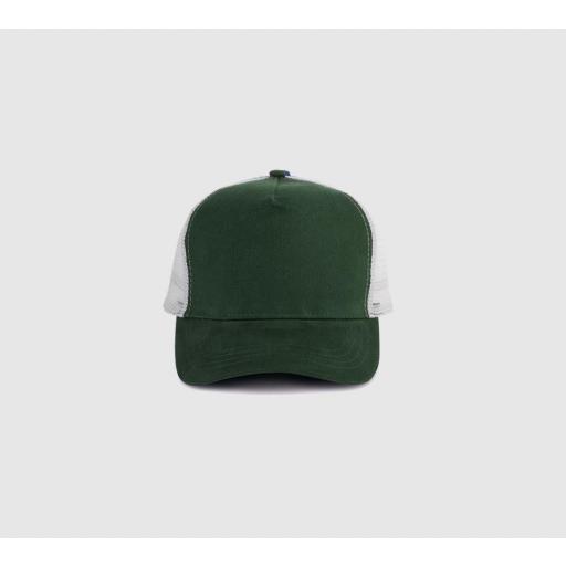 Gorra bicolor color verde botella / gris. [1]