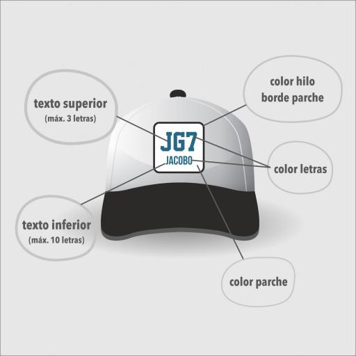 Gorra junior "parche" clásica  5 paneles color celeste [1]