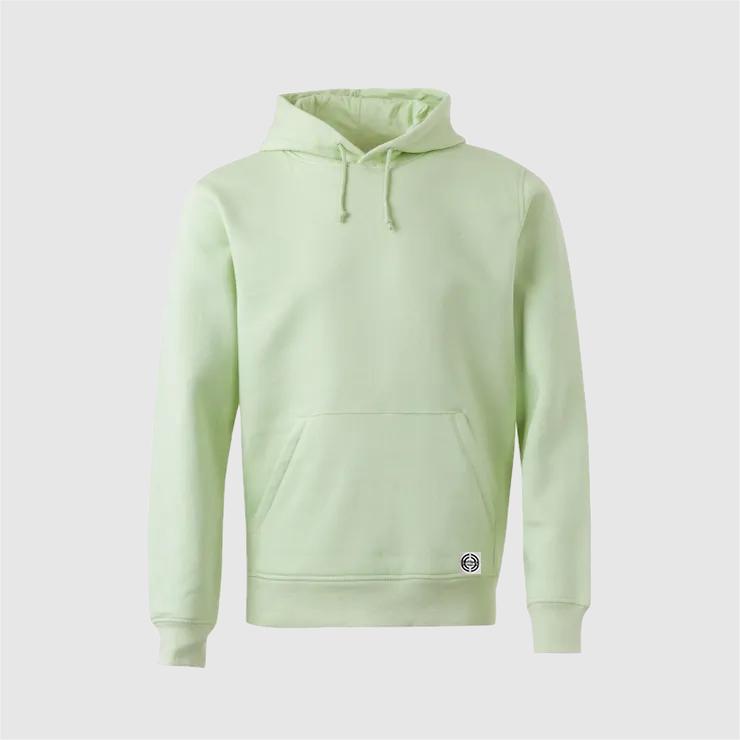 Sudadera capucha clásica algodón orgánico unisex "Customizashop" color verde suave