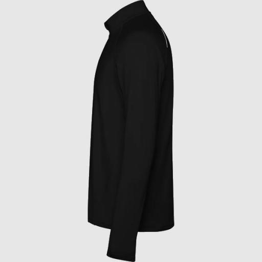 Sudadera Técnica Unisex - Media Cremallera "Empujando Sonrisas" - Color negro [3]