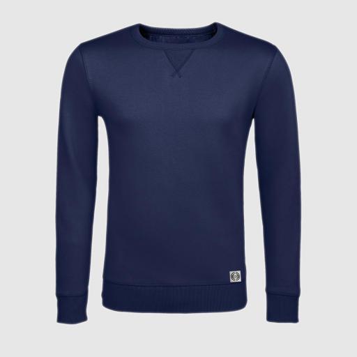 Sudadera cuello redondo clásica unisex "Customizashop" color marino - Bordado personalizado 