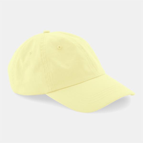 Gorra clásica "Inicial relieve" color pastel amarillo