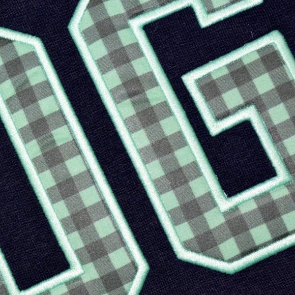 Cuadros verde (sudadera marino borde verde)