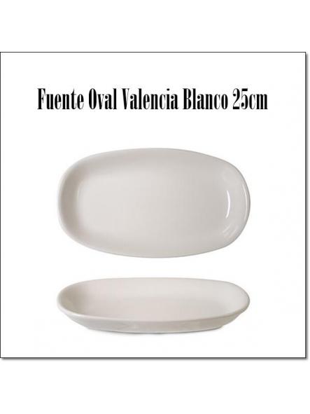 Fuente Oval Valencia Blanco 25cm