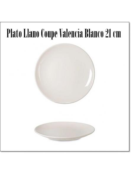 Plato Llano Coupe Valencia Blanco 21 cm