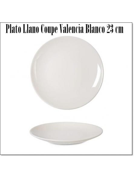 Plato Llano Coupe Valencia Blanco 23 cm