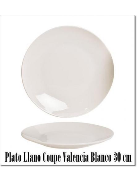 Plato Llano Coupe Valencia Blanco 30 cm