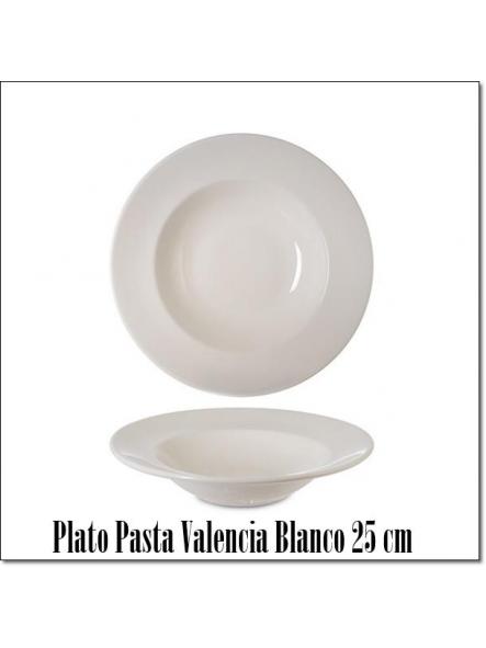 Plato Pasta Valencia Blanco 25 cm