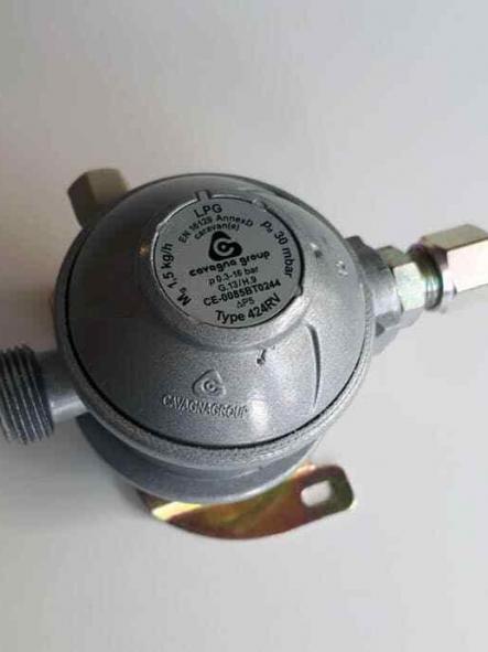 Regulador Gas Cavagna 1,2 Kg/H Test  30mbar Hermeto 8mm 20x150 [0]