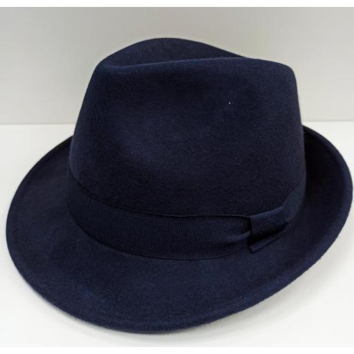 Sombrero Trilby azul