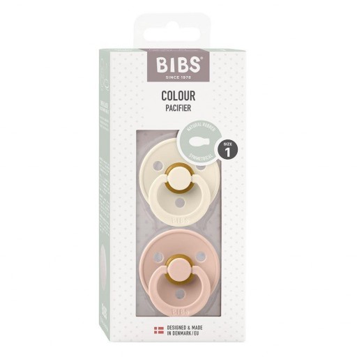 2 Chupetes BIBS Colour Simétrica Ivory/Blush - BIBS [2]