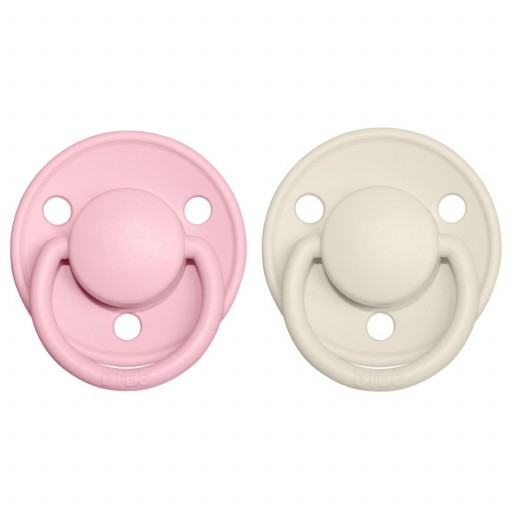 2 Chupetes BIBS De Lux Ivory/Baby Pink [0]