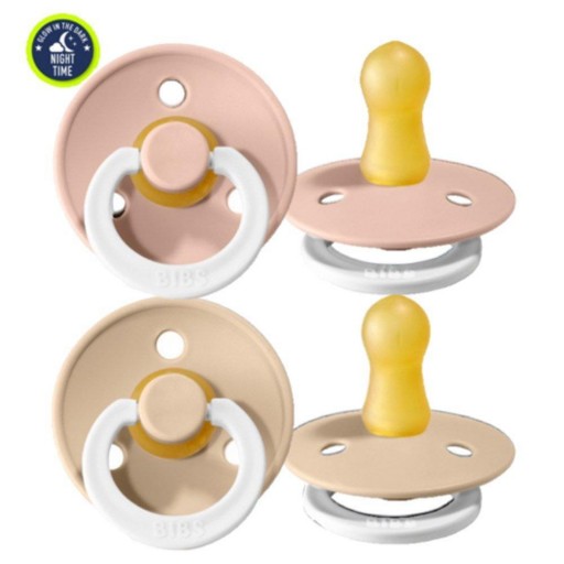 2 Chupetes Nocturnos BIBS Colour Round Vainilla/Blush BIBS [1]