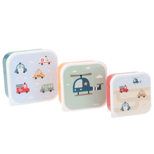 3 Cajas Almuerzo City Cars - Tutete