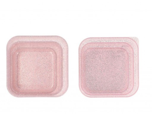 3 Cajas Almuerzo Glitter Pink Tutete [2]