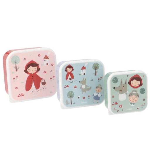 3 Cajas Almuerzo Little Red - Tutete