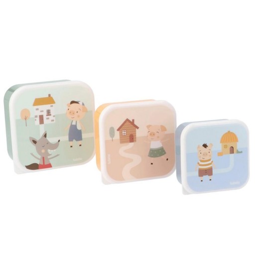 3 Cajas Almuerzo The Three Little Pigs - Tutete