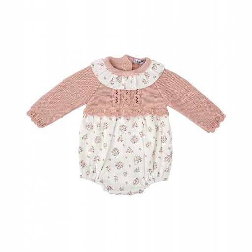 Pelele con volante y capota niña Babidu modelo Aurora