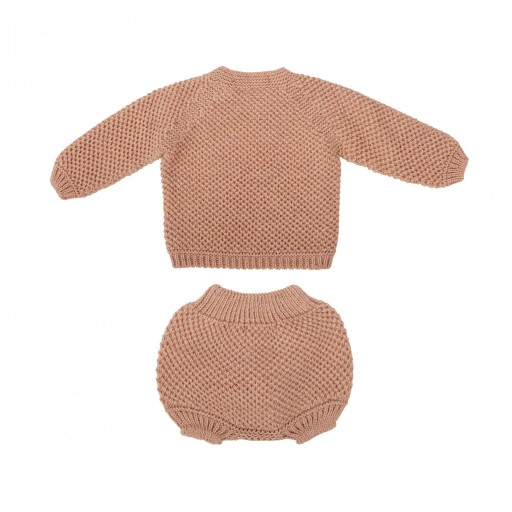 Conjunto de punto para bebé Babidu Mod. Mistral color maquillaje [1]