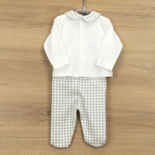 Conjunto polaina + camisa cuello bebé "Babidu" colección Tiberly color gris. [1]
