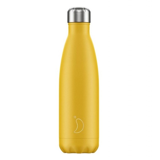 Botella Chilly´s Inox mod. Mate Amarilla - 500 ml. 