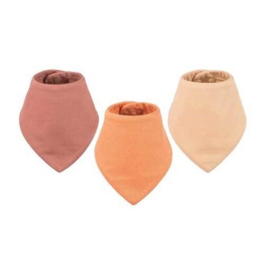 Pack de 3 Bandanas para Bebé – Tejido Kaffle color taupe-peach-arena [0]