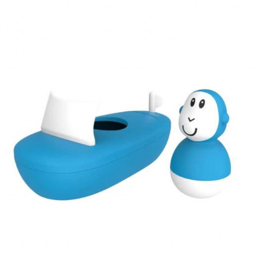 Set de Baño Matchstick Monkey "Barquito" – Color Azul [1]