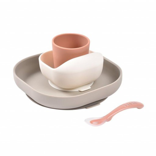 Set de Vajilla de Silicona Béaba Terracotta/Gazelle [0]