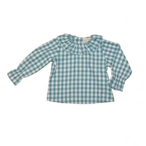 Camisa cuadro vichy verde agua César Blanco