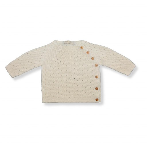 Jersey de punto calado bebé algodón orgánico – Paloma de la O