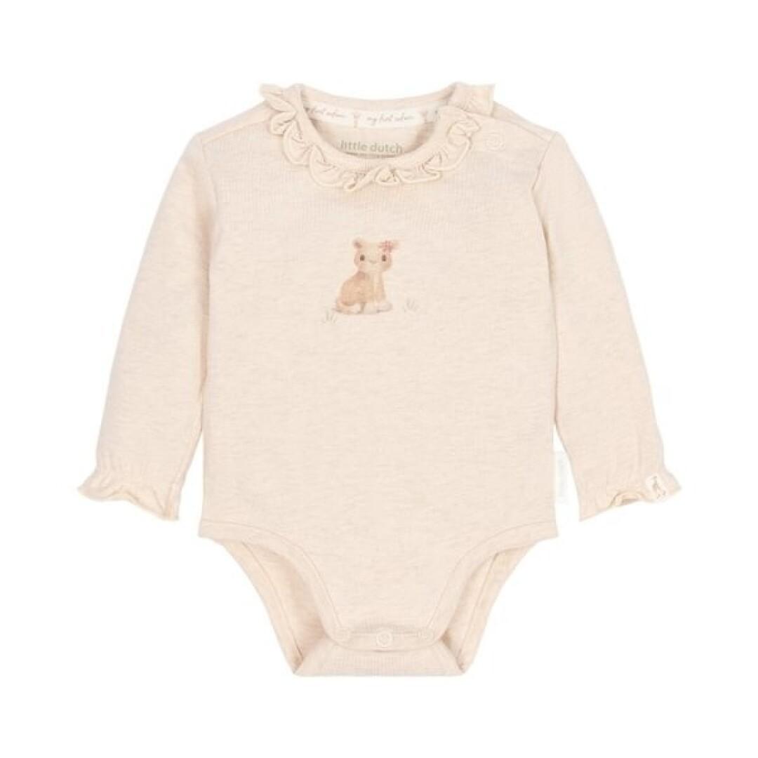 Body Manga Larga Safari Friends Vainilla - Little Dutch