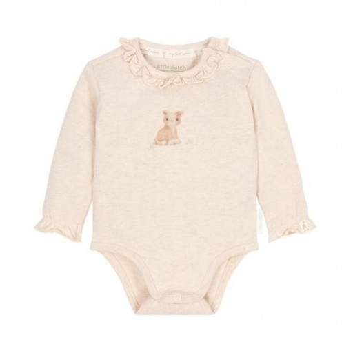 Body Manga Larga Safari Friends Vainilla - Little Dutch