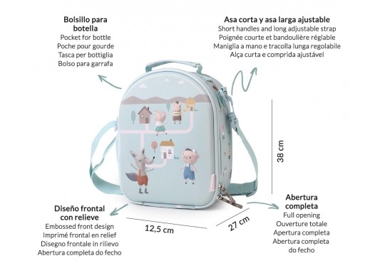 Bolsa Merienda Térmica 3D The Three Little Pigs Personalizable - Tutete [4]