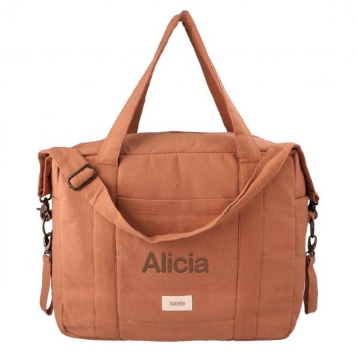 Bolso Carro Bebé Cotton Brown Personalizable Tutete [1]