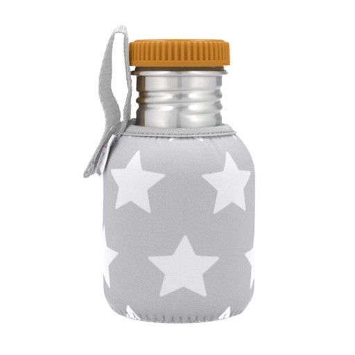 Botella Acero con Funda Estrellas Gris-mostaza 350ml [0]