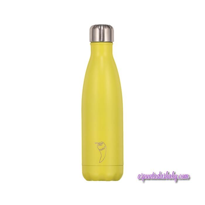 Botella Chilly´s Inox mod. Amarillo neón 500 mL.
