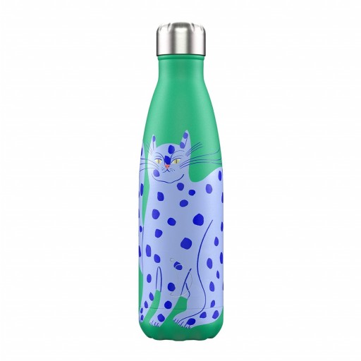 Botella Chilly´s Inox mod. Artist Blue Cat 500 ml