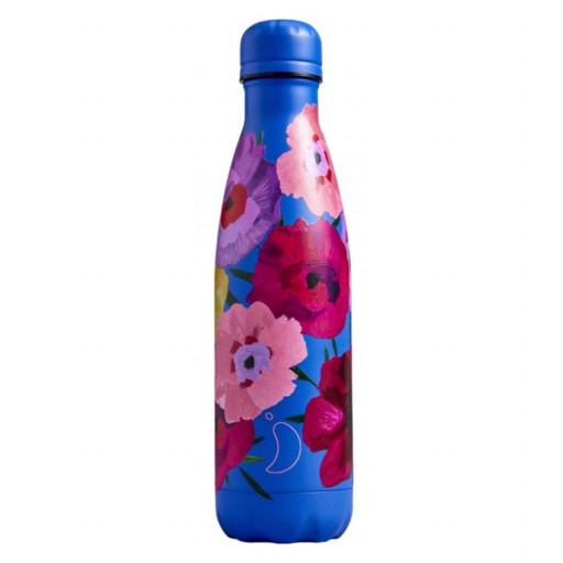 Botella Chilly´s Inox mod. Floral maxi poppy 500 ml.