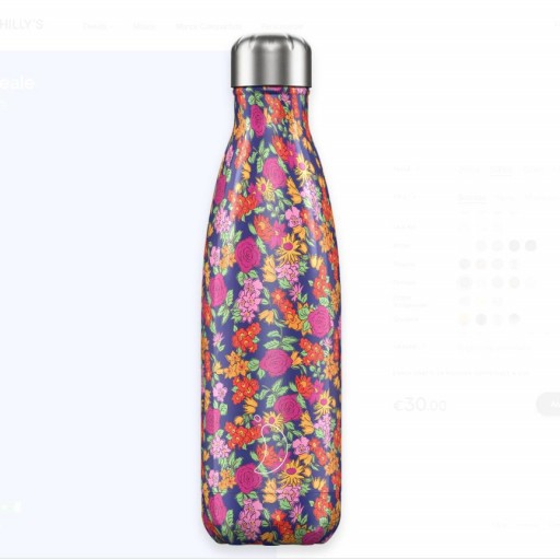 Botella Chilly´s Inox mod. Rosas salvajes 500 ml