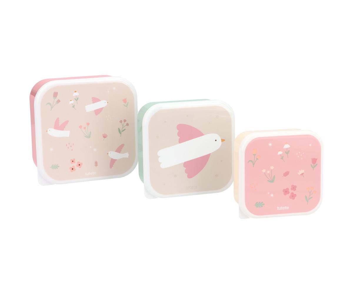 3 Cajas Almuerzo mod. Blossom Birds - Tutete