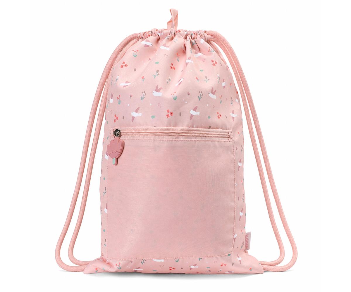 Mochila Saco Impermeable mod. Blossom Birds Personalizable - Tutete