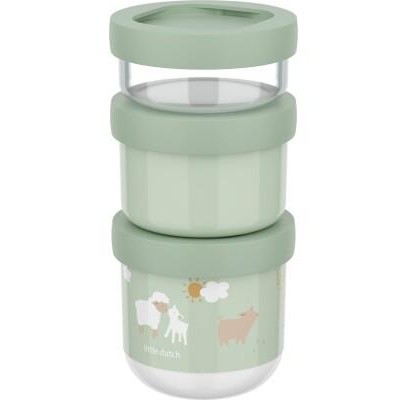 ​Set de Cajas Snack Apilables MIO – Colección Pequeña Granja Little Dutch