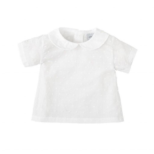 ​Blusa bebé Babidu plumeti blanco con cuello bebé [0]