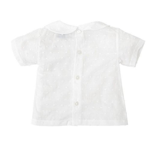 ​Blusa bebé Babidu plumeti blanco con cuello bebé [1]