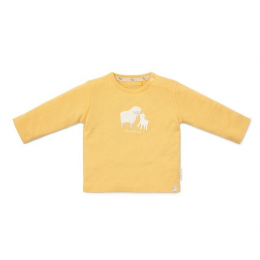 Camiseta Manga Larga Amarillo Cálido con Oveja – Little Dutch – 100% Algodón Orgánico