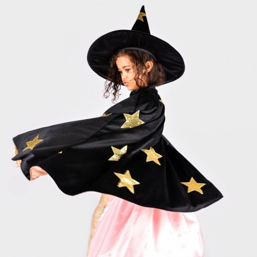 Capa Velvet Negro con Estrellas Doradas – Den Goda Fen [1]