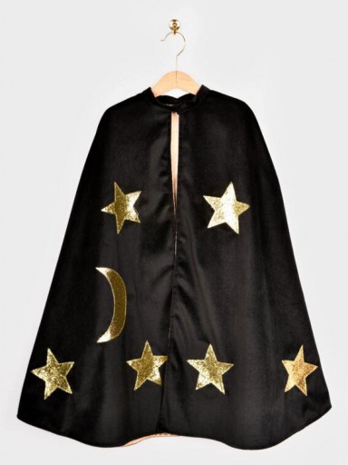 Capa Velvet Negro con Estrellas Doradas – Den Goda Fen [4]